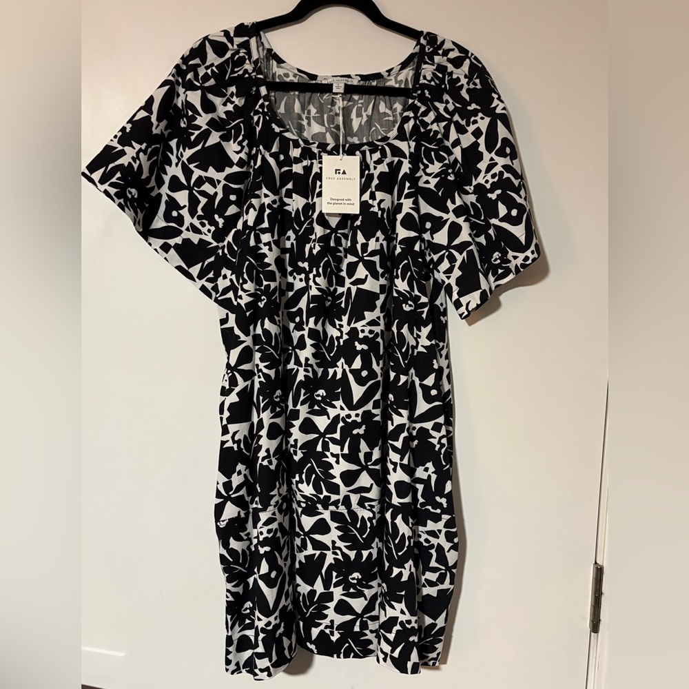 Black and White Patterned Dress